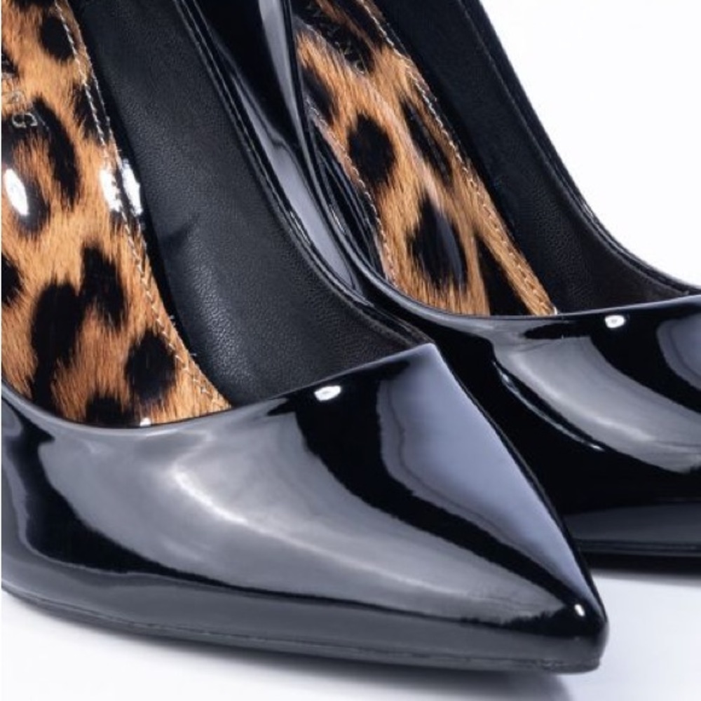 Azalea Wang Black Patent Leather High Heel Pumps - Picture 3 of 5
